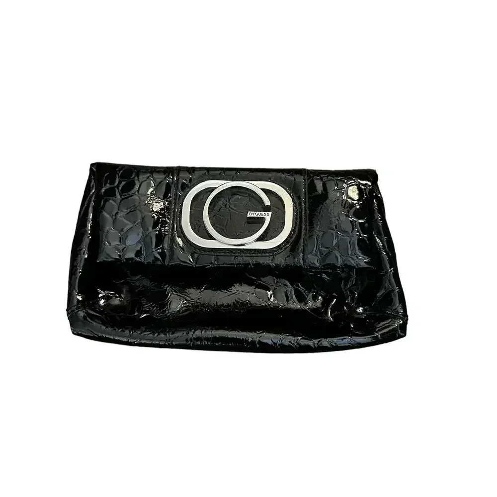 Guess Black Leather Clutch